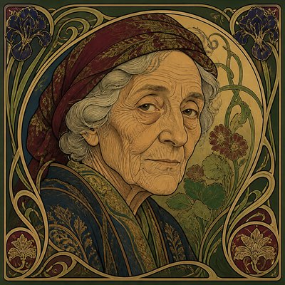 close-up portrait of an elderly person with expressive weathered features