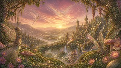 sweeping panoramic landscape with a dramatic sky