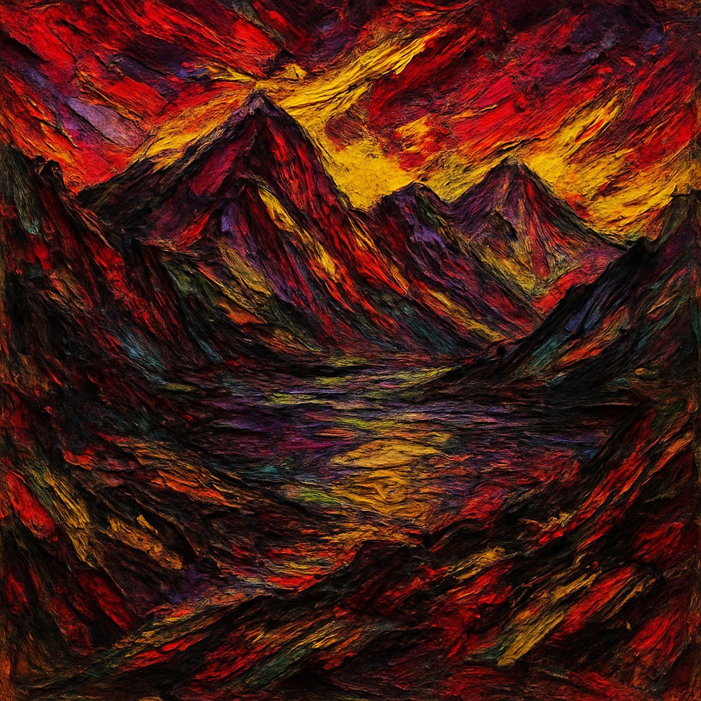 serene landscape with mountains and water