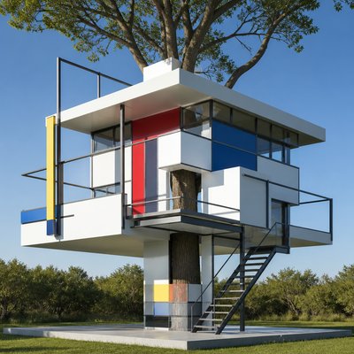 a tree in nature — Bauhaus Architecture