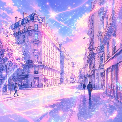 Magical Girl Anime Art Style Description Style Transfer Example