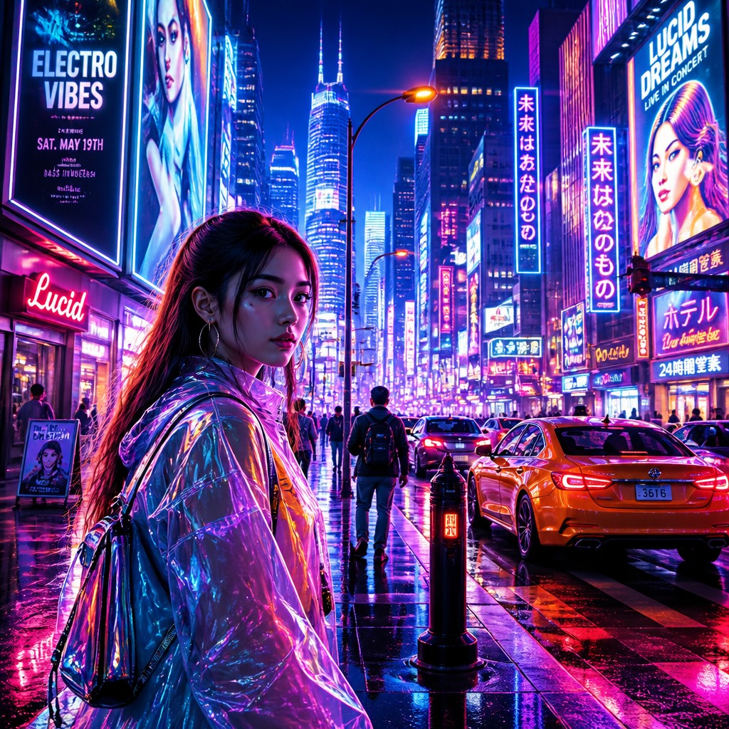 urban street with city activity