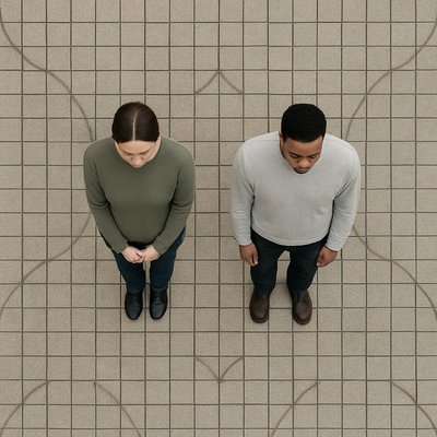 portrait of two people together