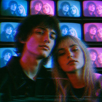 portrait of two people together — Video Art Style