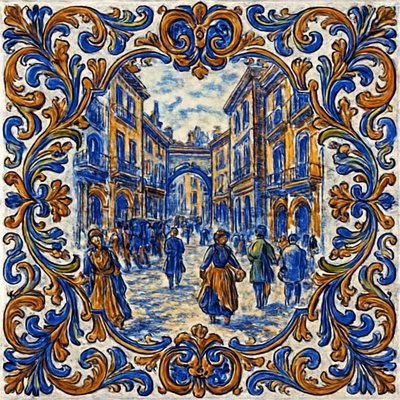 urban street with city activity