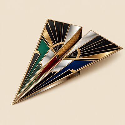 a paper plane, clean minimal composition on a plain background, no text
