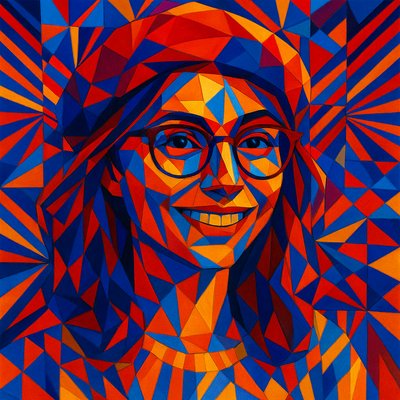 Kinetic Geometric Art Style Transfer Example