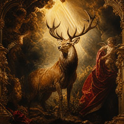 animal standing in natural pose — Baroque Religious Art