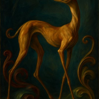 animal standing in natural pose
