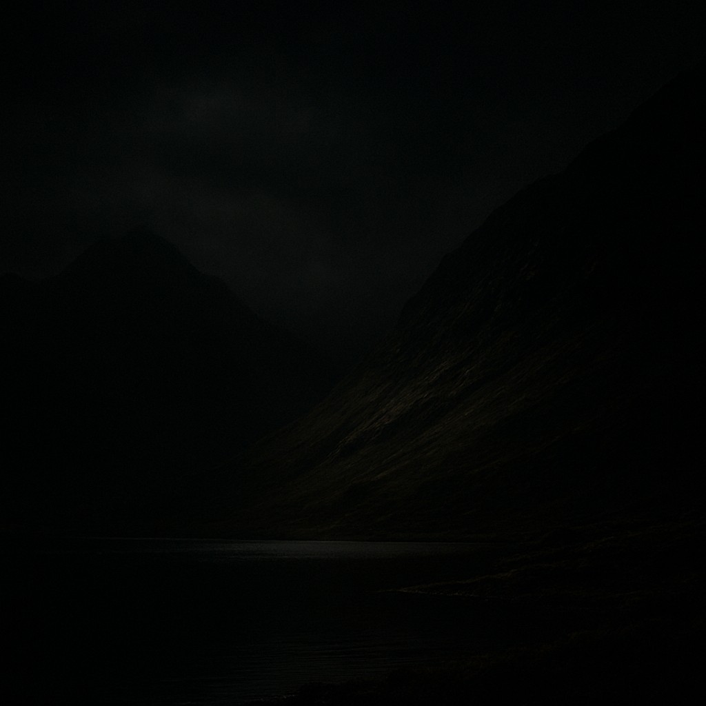 serene landscape with mountains and water