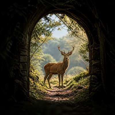 animal standing in natural pose