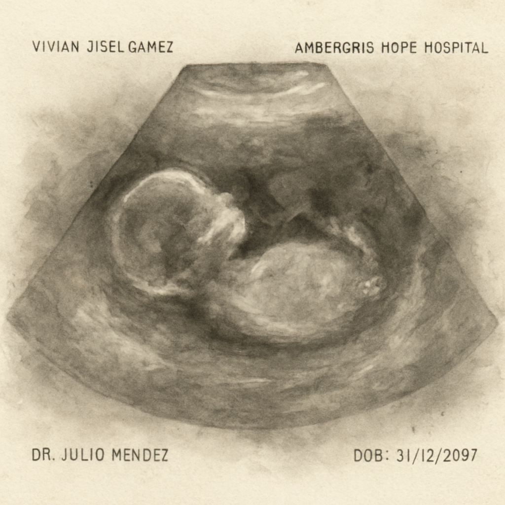 generate a fake pregnancy ultrasound from 17week add my name Vivian Jisel Gamez hospital Ambergris Hope Hospital
Doctor Dr. Julio Mendez And my Date of Birth 31/12/2007 make it look relistic

