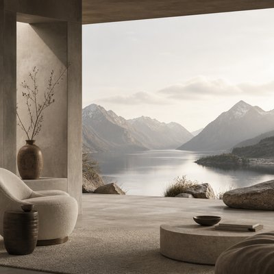 wide landscape with natural scenery — Contemporary Interior Design