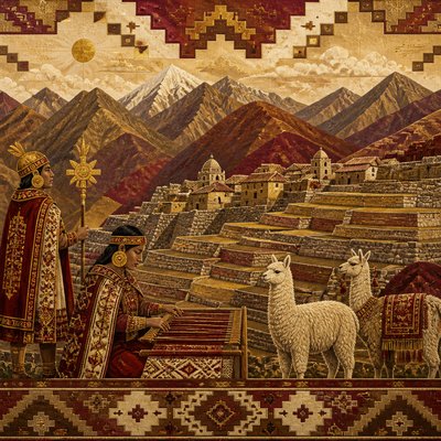 wide landscape with natural scenery — Peruvian Art Style
