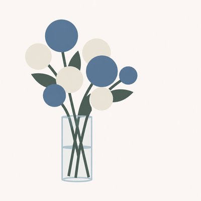 bouquet of flowers in a glass vase