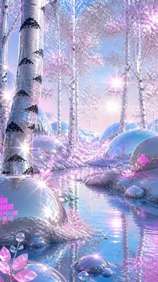 a serene birch forest in soft morning light, no people, no text