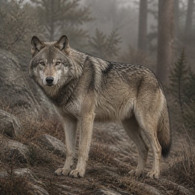 animal standing in natural pose — Neutral Colors Art Style