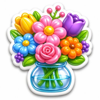 bouquet of flowers in a glass vase