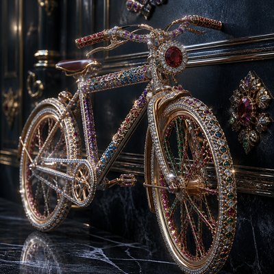 bicyle resting against a wall — Luxury High Jewelry Design