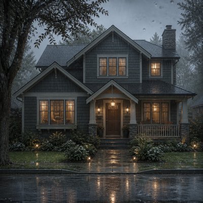 house with front view — Rainy Day Aesthetic