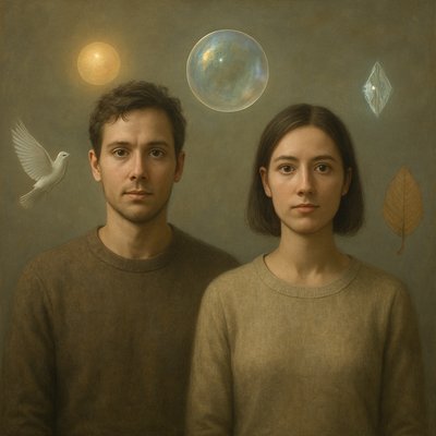 portrait of two people together