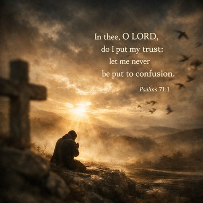 “In thee, O LORD, do I put my trust: let me never be put to confusion.” (Psalms 71:1, KJV)
