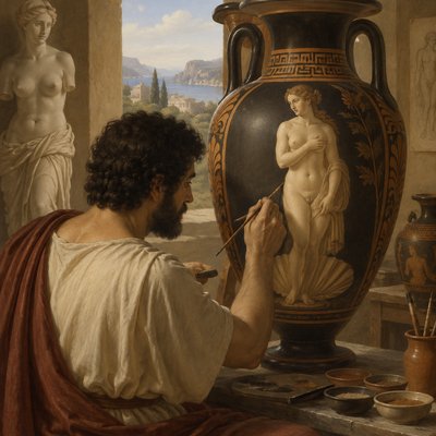 An ancient Greek vase painter depicting Venus