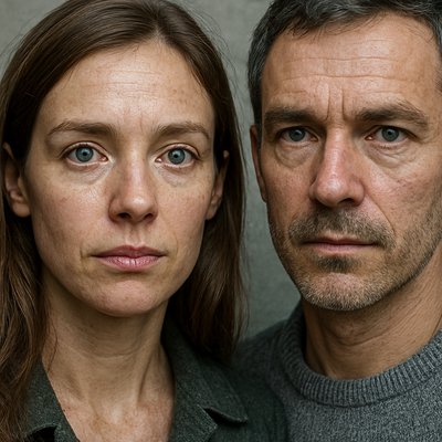 portrait of two people together