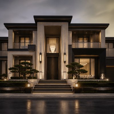 house with front view — Contemporary Luxe Interior Design