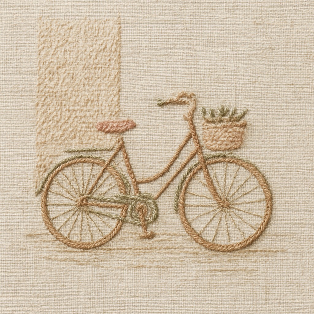 bicyle resting against a wall