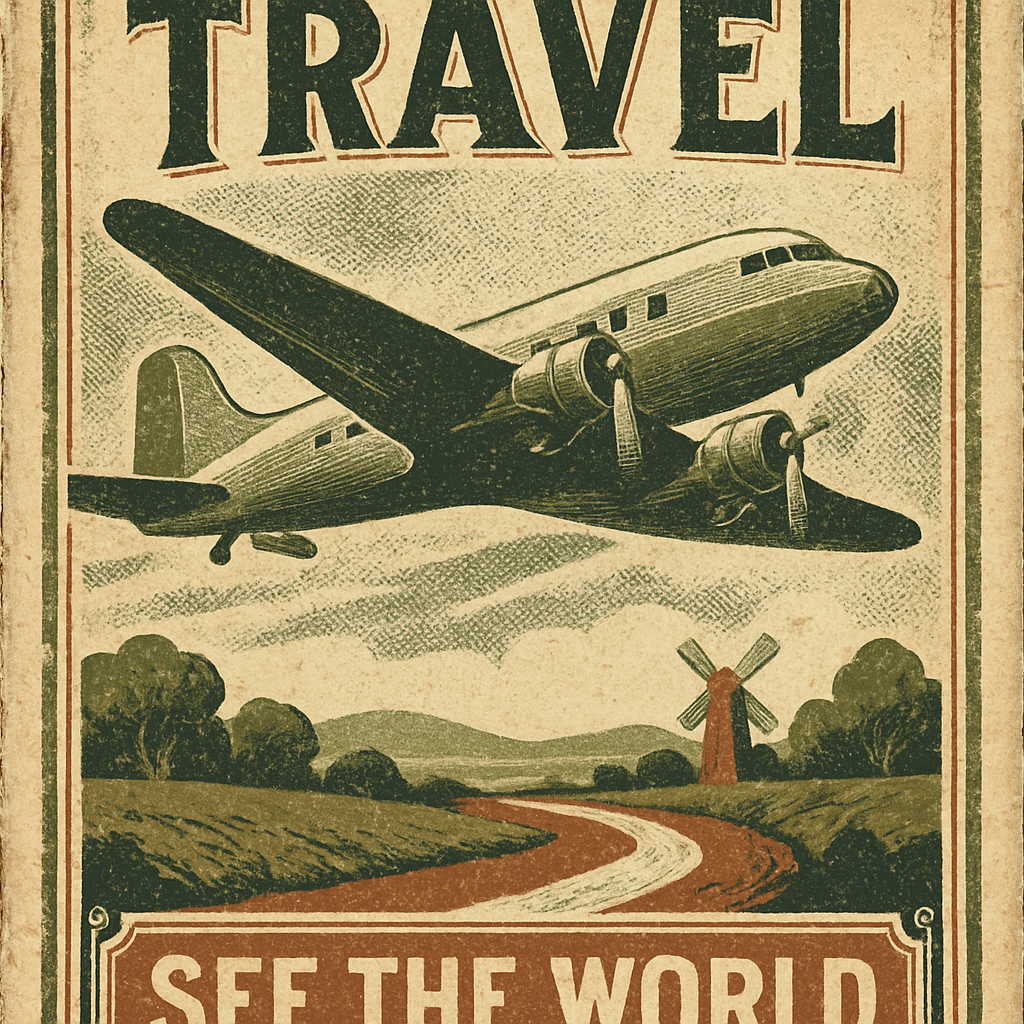 1950s travel poster
