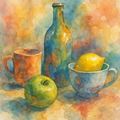 still life with everyday objects