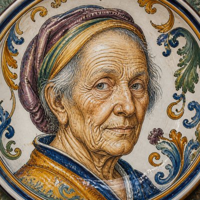 close-up portrait of an elderly person with expressive weathered features