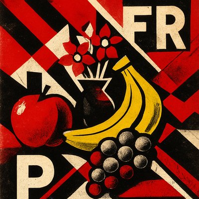 still life arrangement of fruits and flowers