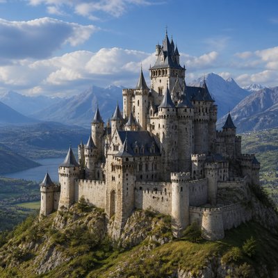 majestic castle on a hilltop