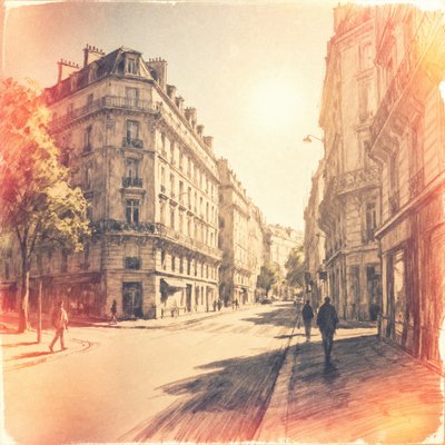 Vintage Film Burn Style Transfer Example