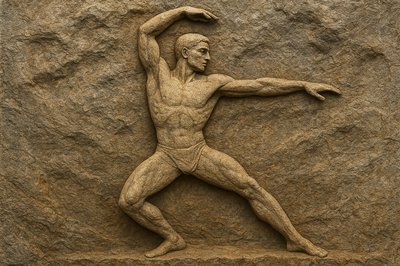 a statue of a man holding a baseball bat