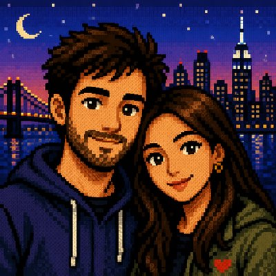 portrait of two people together