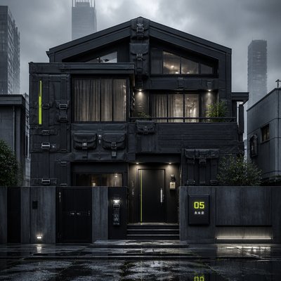 house with front view — Techwear Fashion