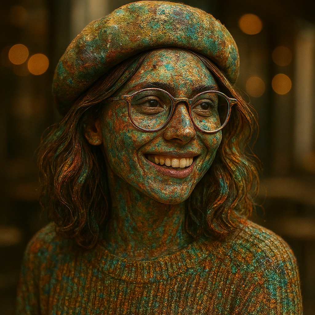 Oxidation Gradient Metalwork Style Transfer Example