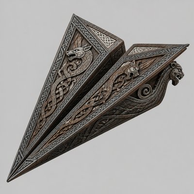 a paper plane, clean minimal composition on a plain background, no text