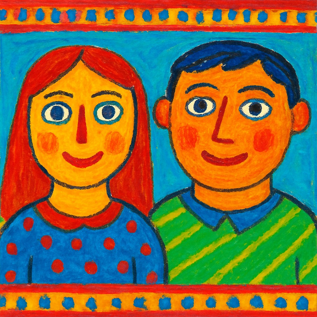 portrait of two people together
