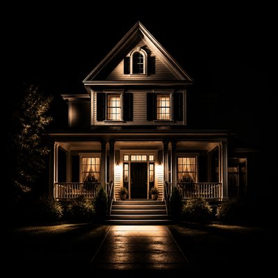 house with front view — Light and Shadow Art Style