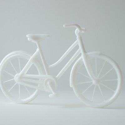 bicyle resting against a wall