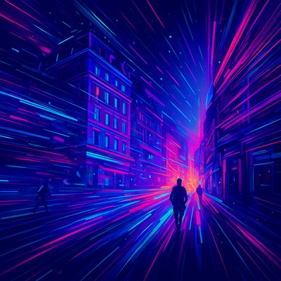 Motion Graphics Digital Art Style Style Transfer Example