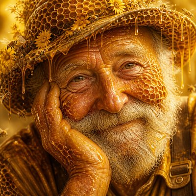 close-up portrait of an elderly person with expressive weathered features