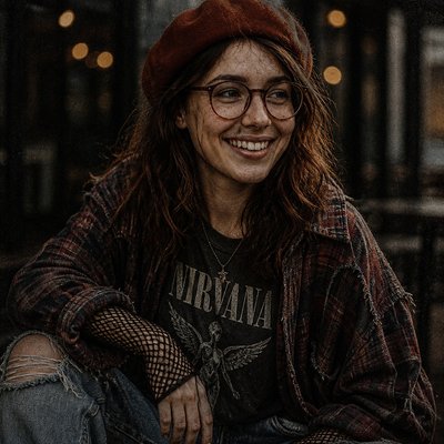 Grunge Fashion Style Style Transfer Example