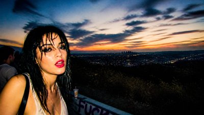 sweeping panoramic landscape with a dramatic sky
