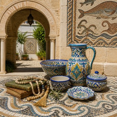 still life with everyday objects — Tunisian Art Style