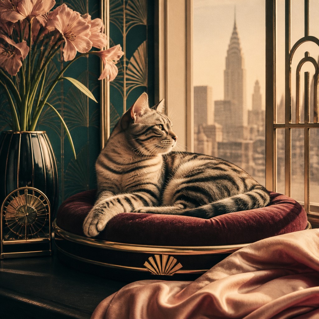 a cat lounging in a sunlit window